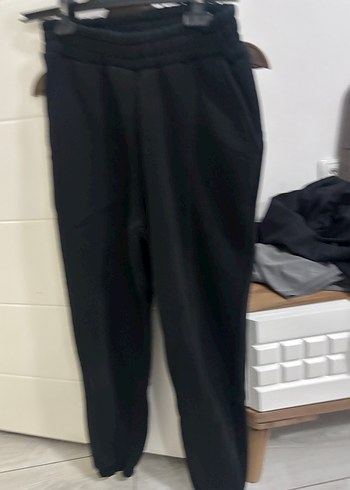 Siyah Rahat Kesim Kadın Eşofman Altı - Görsel 2