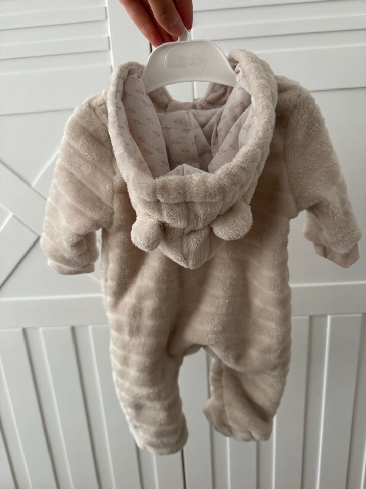 Teddy Detaylı Erkek Bebek Kışlık Tulum - Görsel 2