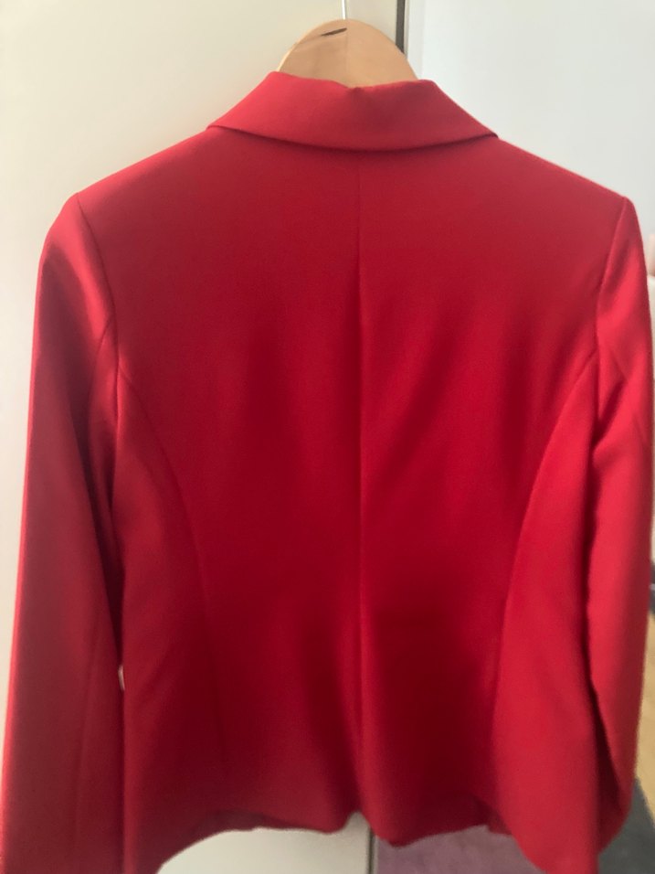 Klasik Kırmızı Kadın Blazer Ceket - Görsel 3