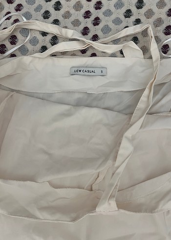 LC Waikiki Beyaz Pamuklu Straplez Mini Elbise