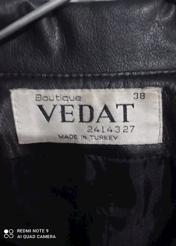 Düğmeli Siyah Deri Kadın Ceket - Görsel 3