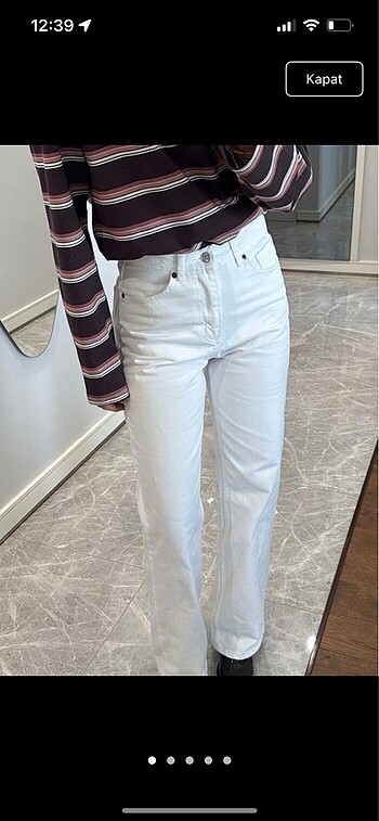 Bershka Beyaz Jean