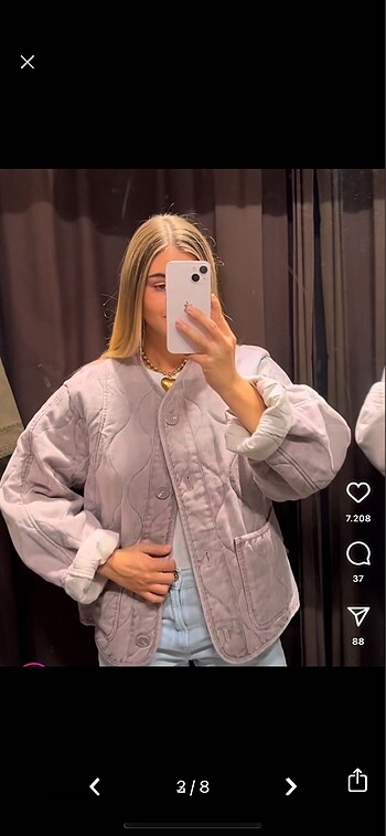 Zara Kapitoneli İnce Ceket
