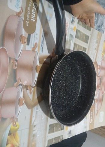 Bercan Granit 7 Parça Beyaz Tencere Seti - Görsel 5