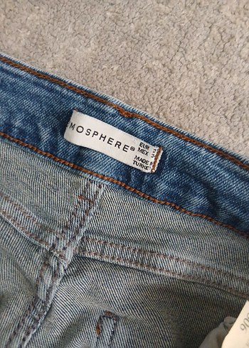 Kadın Mavi Bol Paça Midi Denim Jean - Görsel 2