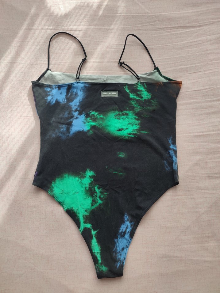 Kadın Çok Renkli Tie-Dye İnce Askılı body - Görsel 2