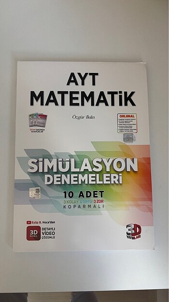 3D AYT MATEMATİK SİMÜLASYON DENEMELERİ 10 ADET