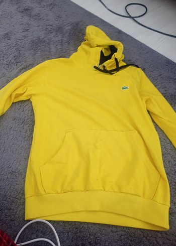 Sarı Kapüşonlu Kadın Sweatshirt