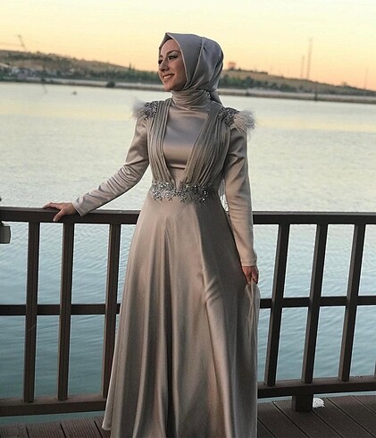 Tesettür abiye şal ile beraber