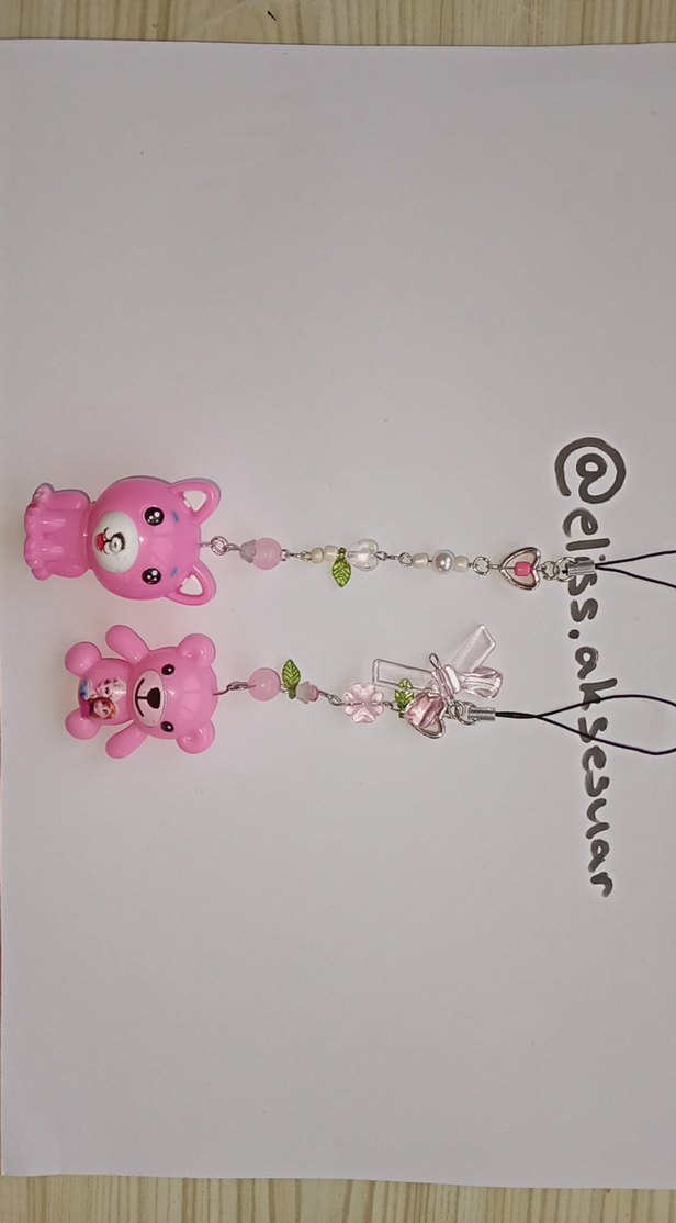 Pembe Boncuklu Bohem Tarzı Kadın Charm - Görsel 2