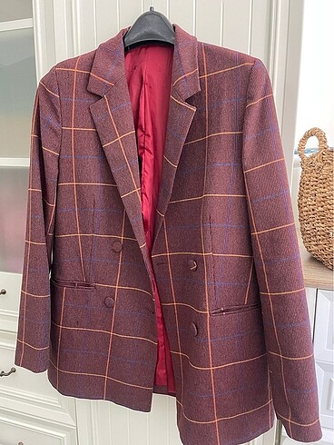Ekose blazer ceket