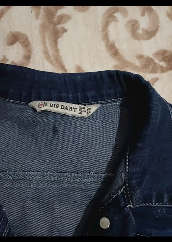 Kadın Lacivert Düğmeli Denim Ceket - Görsel 5