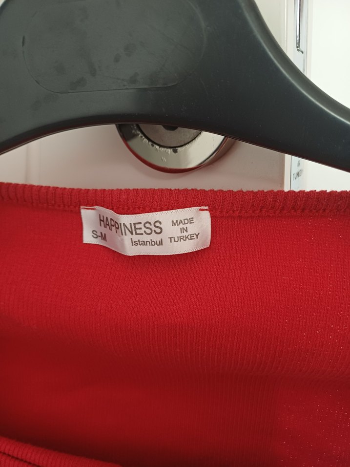 Kırmızı Uzun Kollu Kadın Kazak - Görsel 3