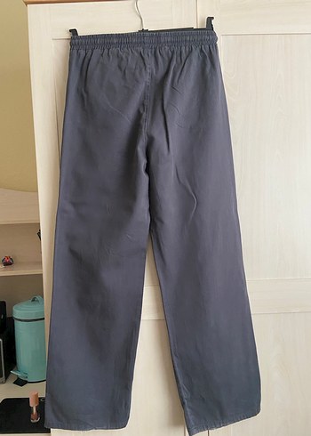 Gri Bol Kesim Midi Kadın Kot Pantolon - Görsel 2