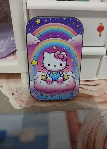 Renkli Hello Kitty organizer metal kutu - Görsel 3