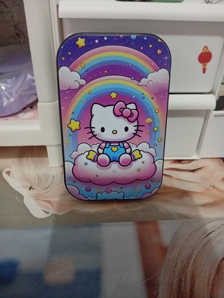 Renkli Hello Kitty organizer metal kutu - Görsel 3