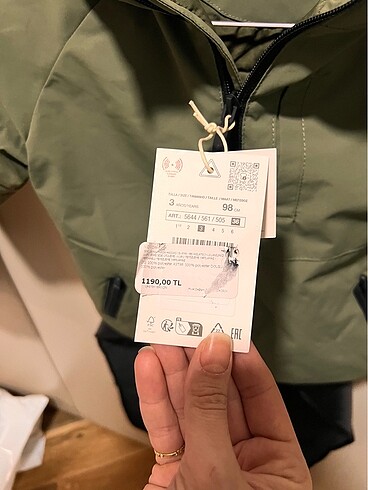 24-36 Ay Beden haki Renk Zara Çocuk Mont 3 yaş