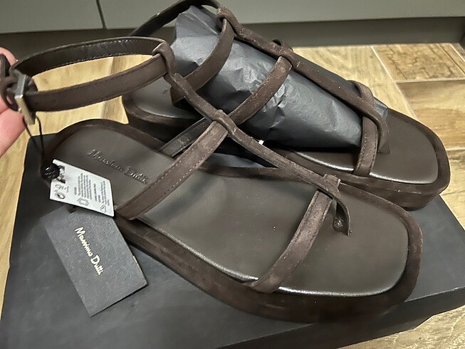 Massimo Dutti Massimo Dutti Kadın Yazlık Deri Sandalet