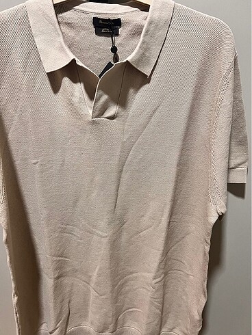 m Beden camel Renk Massimo Dutti Erkek polo yaka thisrt
