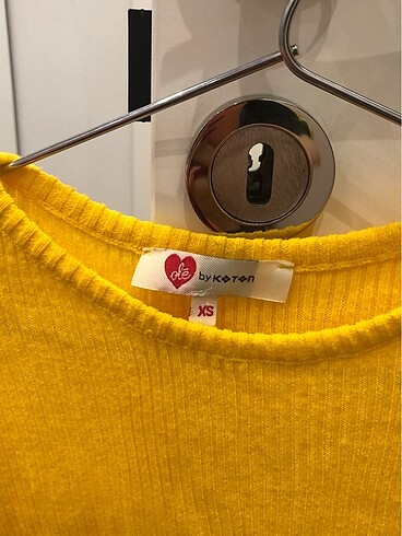 xs Beden sarı Renk koton sarı body