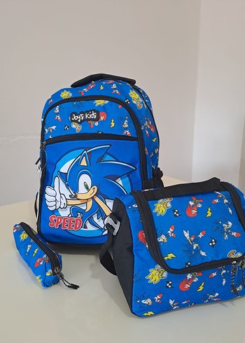 Sonic Temalı Çocuk Okul Çantası Seti