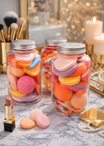 Renkli Makyaj Süngeri Seti - Görsel 2