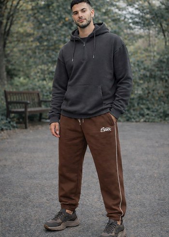 Erkek Haki Rahat Kesim Outdoor Eşofman Altı - Görsel 2