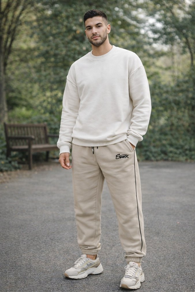 Erkek Haki Rahat Kesim Outdoor Eşofman Altı - Görsel 4