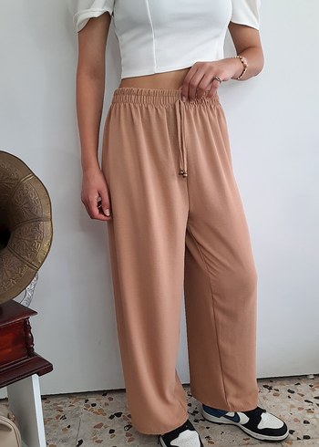 universal Beden Bej Midi Kadın muslin keten Pantolon