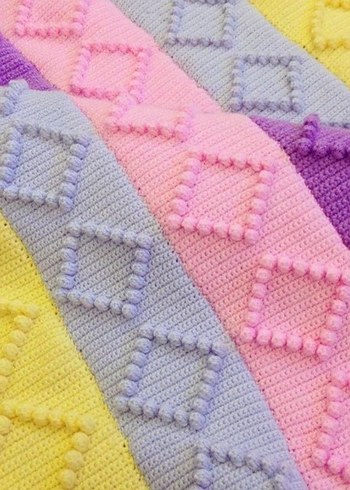 İşlemeli Örgü bebek Battaniyesi - Görsel 7