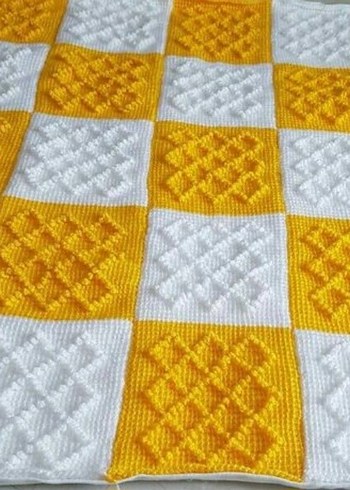 İşlemeli Örgü bebek Battaniyesi - Görsel 4