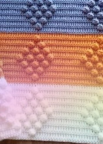 İşlemeli Örgü bebek Battaniyesi - Görsel 6