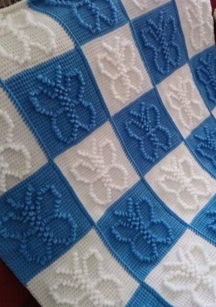 İşlemeli Örgü bebek Battaniyesi - Görsel 3