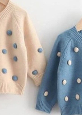 Çok Renkli Örgü bebek Hırka - Görsel 3