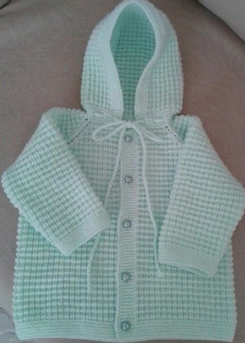 Çok Renkli Örgü bebek Hırka - Görsel 5