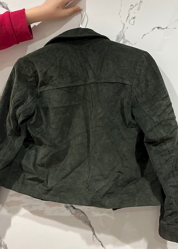 Koton Düğmeli Kadife Mini Ceket - Görsel 6