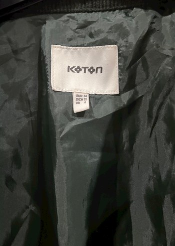 Koton Düğmeli Kadife Mini Ceket - Görsel 2