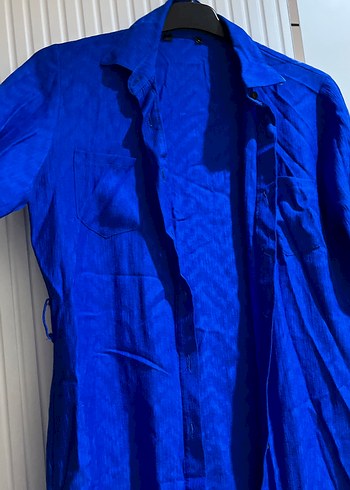 Mavi Uzun Kesim Kadın Tunik - Görsel 2