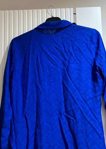 Mavi Uzun Kesim Kadın Tunik - Görsel 4