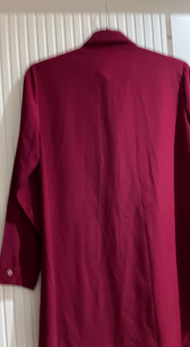 Uzun Kollu  Vişne Çürüğü Nakışlı Bohem Gömlek Tunik - Görsel 4