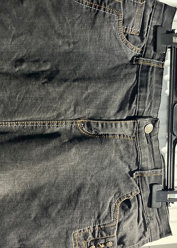 Siyah Kadın Uzun Kot Etek - Görsel 3