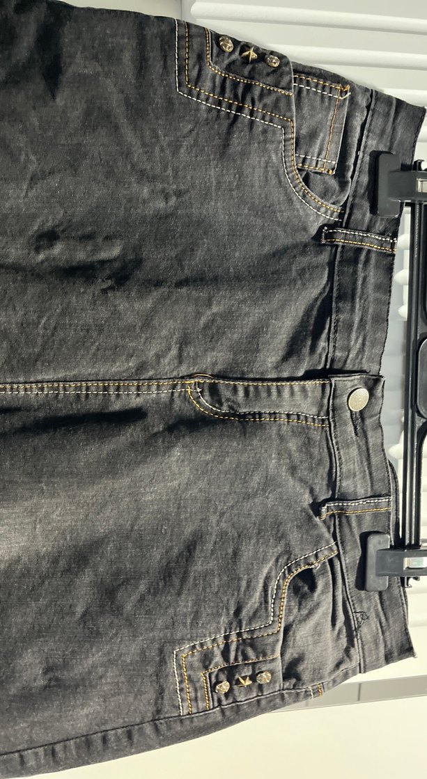 Siyah Kadın Uzun Kot Etek - Görsel 3