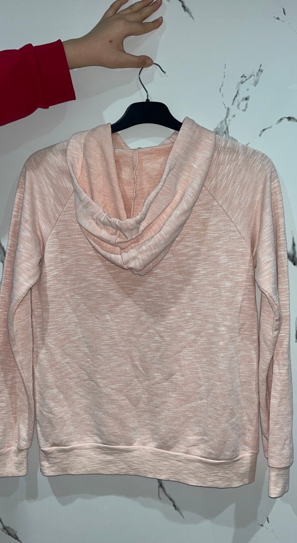 Bej Uzun Kollu Kadın Sweatshirt - Görsel 4