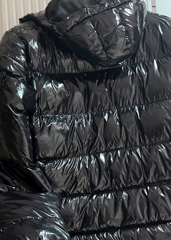 Parlak Siyah Erkek Mont - Görsel 5