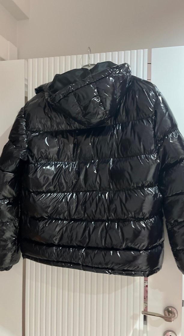 Parlak Siyah Erkek Mont - Görsel 4