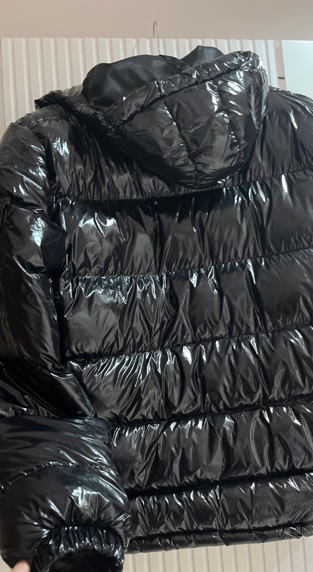 Parlak Siyah Erkek Mont - Görsel 5