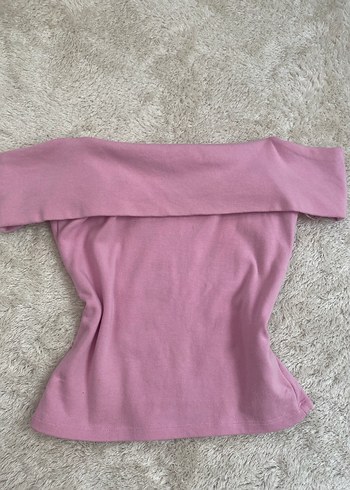 Pembe Madonna Yaka STRADİVARİUS Bluz Xs