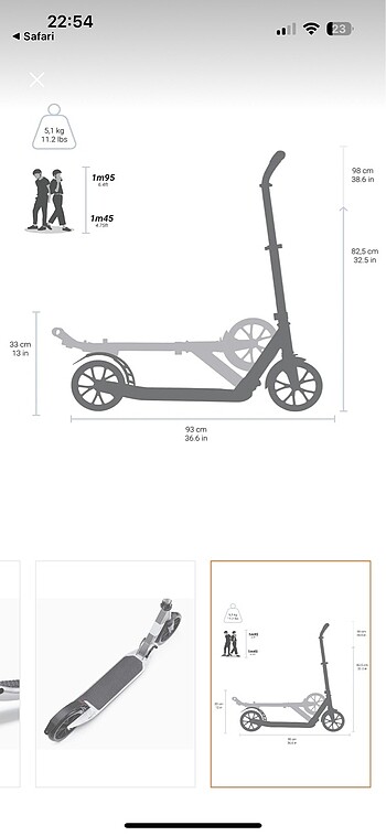 Decathlon Oxelo Town 5 Scooter çocuk&yetişkin