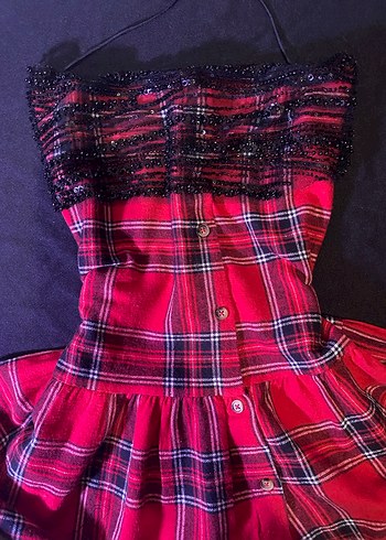 Y2k straplez elbise - Görsel 4