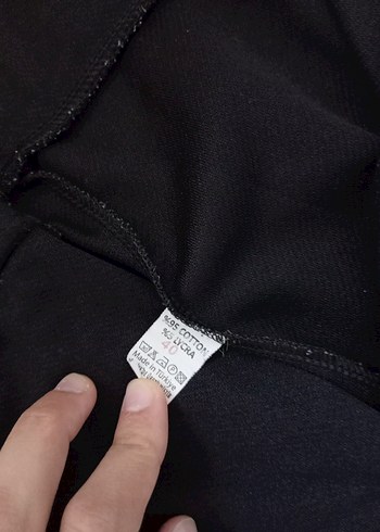 40 Beden siyah Renk siyah Kadın Kumaş Pantolon Midi Boy